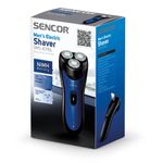 Ingrijire personala si Cosmetice - Aparate & accesorii ingrijire personala - Aparate de ras si tuns - Aparate de ras electrice - Aparat de ras electric, Sencor, 3 capete de ras, 3 W, Albastru/Negru - Infinity.ro