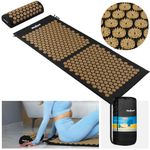 Ingrijire personala si Cosmetice - Sanatate si wellness - Articole wellness - Aparate si dispozitive de masaj - Saltea de acupresura cu perna, Rebel Active, 110x42cm, 336 varfuri, multicolor - Infinity.ro