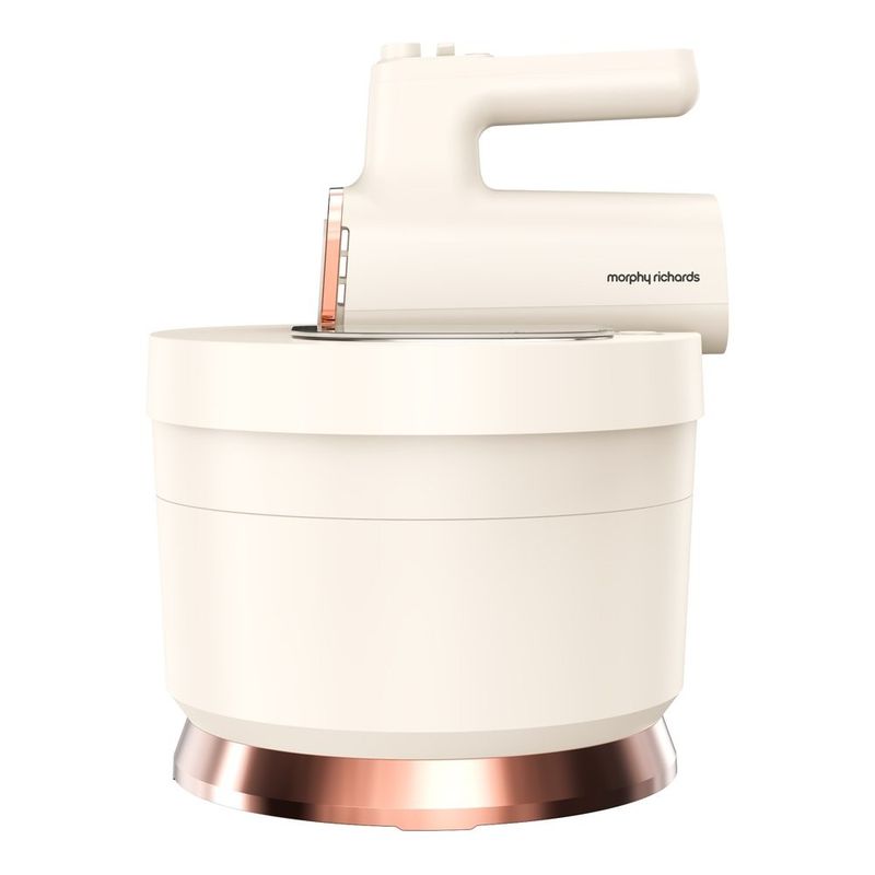 Electronice si Electrocasnice - Electrocasnice bucatarie - Mixere, tocatoare & roboti de bucatarie - Mixere - Mixer de mana cu bol Morphy Richards MMI2002, 500W, bej - Infinity.ro