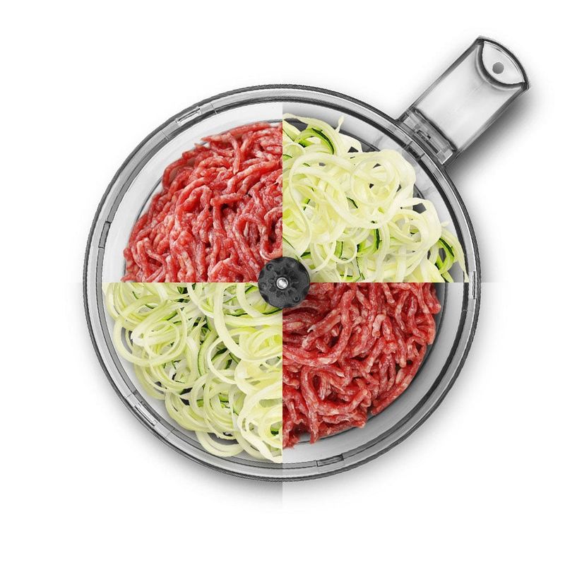 Electronice si Electrocasnice - Electrocasnice bucatarie - Mixere, tocatoare & roboti de bucatarie - Roboti de bucatarie - Robot de Bucatarie UFESA Quick Slicer, 200W, 5 Conuri de Taiere, Inox/Negru - Infinity.ro