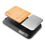 Electronice si Electrocasnice - Electrocasnice bucatarie - Mixere, tocatoare & roboti de bucatarie - Cantare de bucatarie - Cantar de Bucatarie UFESA SmartScale Chop, Suprafata Bambus, Max 5kg, Ecran LCD, Negru - Infinity.ro