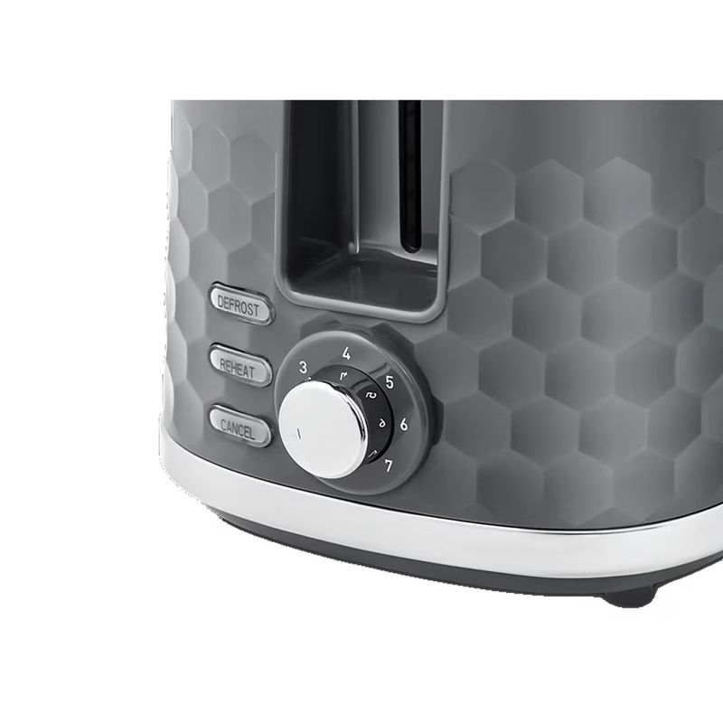 Electronice si Electrocasnice - Electrocasnice bucatarie - Preparare paine - Prajitoare de paine - Prajitor de paine Morphy Richards Hive, 850W, 7 trepte, 2 felii, functie dezghetare, gri - Infinity.ro