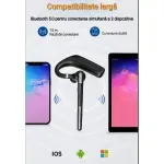 TV, Audio-Video si Foto - Portabile audio - Casti audio - Casca Bluetooth Wireless CerCip G6, Autonomie 110 ore, Anulare zgomot fundal, Multipoint - Infinity.ro