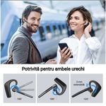 TV, Audio-Video si Foto - Portabile audio - Casti audio - Casca Bluetooth Wireless CerCip G6, Autonomie 110 ore, Anulare zgomot fundal, Multipoint - Infinity.ro