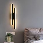 Casa si Gradina - Corpuri si surse de iluminat - Plafoniere, aplice si spoturi - Aplica LED pentru perete, 3 tipuri de iluminare cald/rece/neutru cu modulator, Negru/Alb, Aluminiu/Acril, 8x50 cm - Infinity.ro