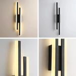 Casa si Gradina - Corpuri si surse de iluminat - Plafoniere, aplice si spoturi - Aplica LED pentru perete, 3 tipuri de iluminare cald/rece/neutru cu modulator, Negru/Alb, Aluminiu/Acril, 8x50 cm - Infinity.ro