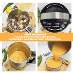 Electronice si Electrocasnice - Electrocasnice bucatarie - Mixere, tocatoare & roboti de bucatarie - Mixere - Aparat multifunctional pentru preparat lapte vegetal 7 in 1, CYBERDUST, Gri 2.0, Soia, migdale, caju,Smoothie,Suc,Supe - Infinity.ro