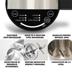 Electronice si Electrocasnice - Electrocasnice bucatarie - Mixere, tocatoare & roboti de bucatarie - Mixere - Aparat multifunctional pentru preparat lapte vegetal 7 in 1, CYBERDUST, Gri 2.0, Soia, migdale, caju,Smoothie,Suc,Supe - Infinity.ro