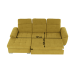 Casa si Gradina - Mobilier - Canapele si coltare - Coltare - Coltar, mustar tesatura, de stanga, EVANGELIN - Infinity.ro