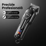 Ingrijire personala si Cosmetice - Aparate & accesorii ingrijire personala - Aparate de ras si tuns - Aparate de tuns - Aparat de tuns fara fir VGR V-298, 4 Distantiere, Afisaj LED, Acumulator 1500mAh/Autonomie mare, Negru - Infinity.ro