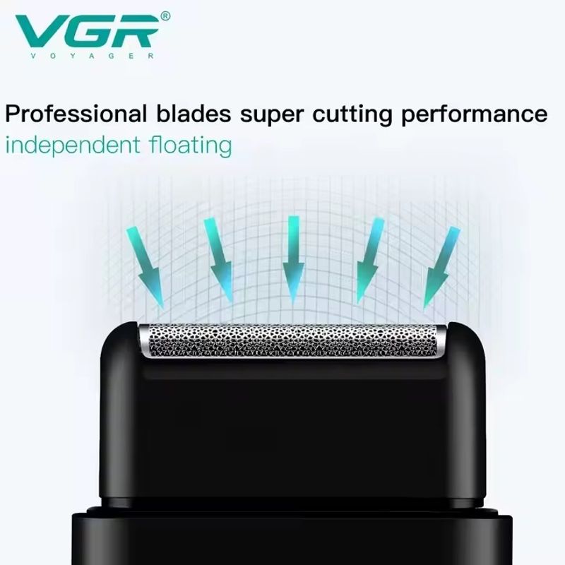 Ingrijire personala si Cosmetice - Aparate & accesorii ingrijire personala - Aparate de ras si tuns - Aparat de Ras Electric Portabil VGR V-390, Reincarcabil USB, Trimmer Integrat, Autonomie 45 Minute - Infinity.ro