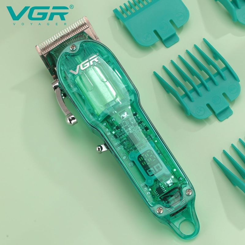 Ingrijire personala si Cosmetice - Aparate & accesorii ingrijire personala - Aparate de ras si tuns - Aparate de tuns - Aparat de tuns Profesional VGR V-660, Autonomie 200 Minute, Lama din Otel Inoxidabil, USB, Afisaj LED - Infinity.ro