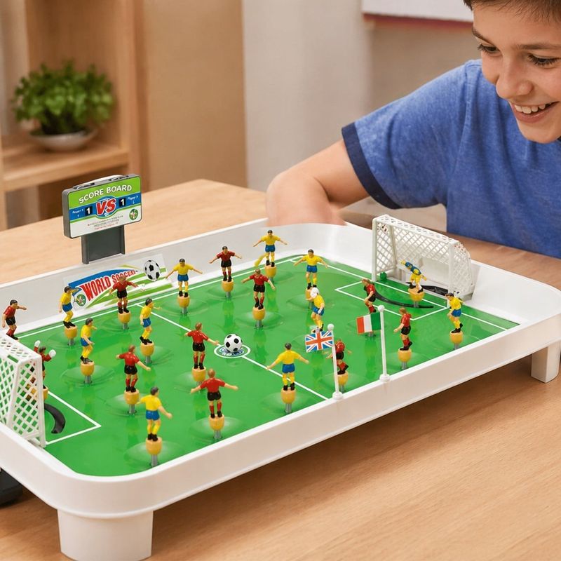 Jucarii, Copii si Bebe - Jucarii si jocuri - Jucarii & jocuri educative - Jocuri si jucarii educative - Joc de Masa Tip Fotbal cu Jucatori pe Arc XXL, 22 Jucatori, Teren Mare, Joc Interactiv pentru Copii si Familie,NewEvo - Infinity.ro