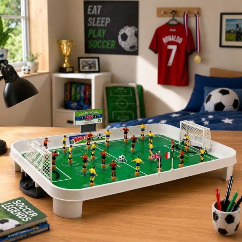 Jucarii, Copii si Bebe - Jucarii si jocuri - Jucarii & jocuri educative - Jocuri si jucarii educative - Joc de Masa Tip Fotbal cu Jucatori pe Arc XXL, 22 Jucatori, Teren Mare, Joc Interactiv pentru Copii si Familie,NewEvo - Infinity.ro