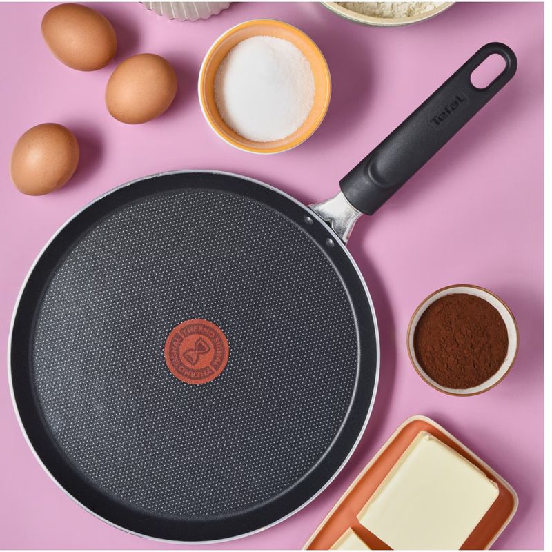 Casa si Gradina - Bucatarie si vesela - Vase pentru gatit - Tigai si seturi - Tigaie de clatite Tefal Simple Cook, Thermo-Signal, invelis antiaderent din titan, 25 cm - Infinity.ro