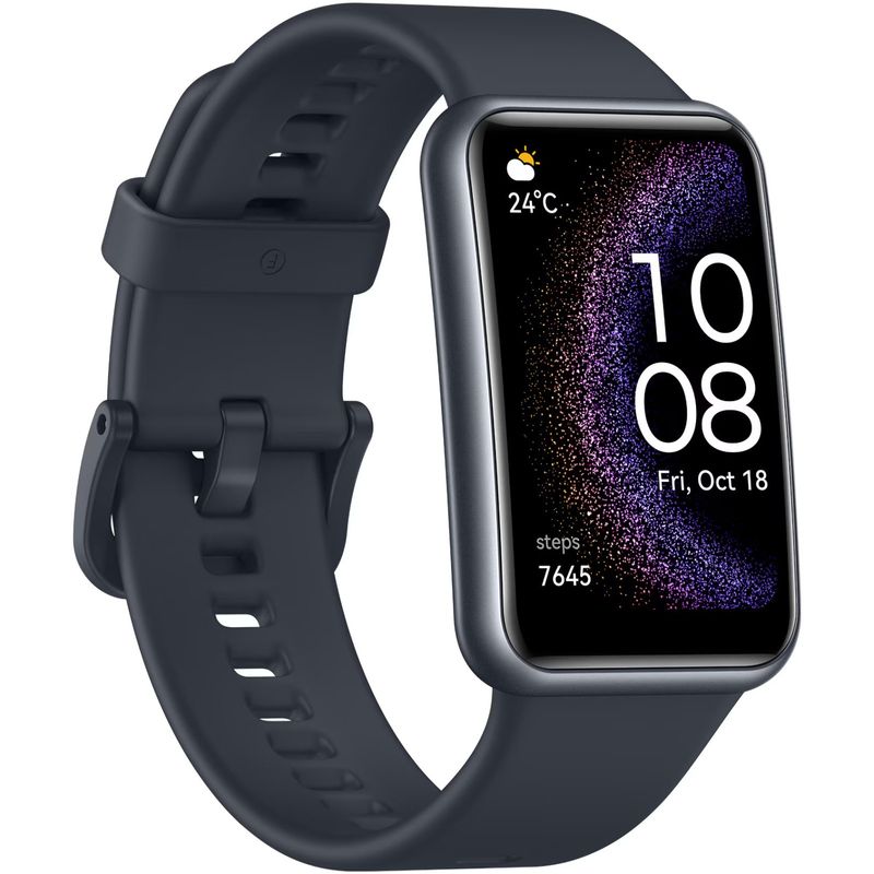 Laptop, Telefoane si Tablete - Wearables si gadgeturi - Wearables - Smartwatch-uri - Smartwatch Huawei Watch FIT SE, Silicone Strap, Starry Black - Infinity.ro