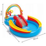 Casa si Gradina - Gradina si terasa - Piscine si accesorii - Piscine copii - Piscina gonflabila copii Intex 57453 Rainbow, 2 bazine, tobogan si jocuri interactive KID402499 - Infinity.ro