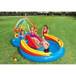 Casa si Gradina - Gradina si terasa - Piscine si accesorii - Piscine copii - Piscina gonflabila copii Intex 57453 Rainbow, 2 bazine, tobogan si jocuri interactive KID402499 - Infinity.ro