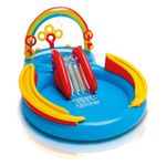 Casa si Gradina - Gradina si terasa - Piscine si accesorii - Piscine copii - Piscina gonflabila copii Intex 57453 Rainbow, 2 bazine, tobogan si jocuri interactive KID402499 - Infinity.ro