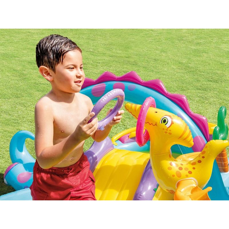 Casa si Gradina - Gradina si terasa - Piscine si accesorii - Piscine copii - Piscina gonflabila copii Intex 57135 Dino, tobogan si pulverizator de apa KID402505 - Infinity.ro