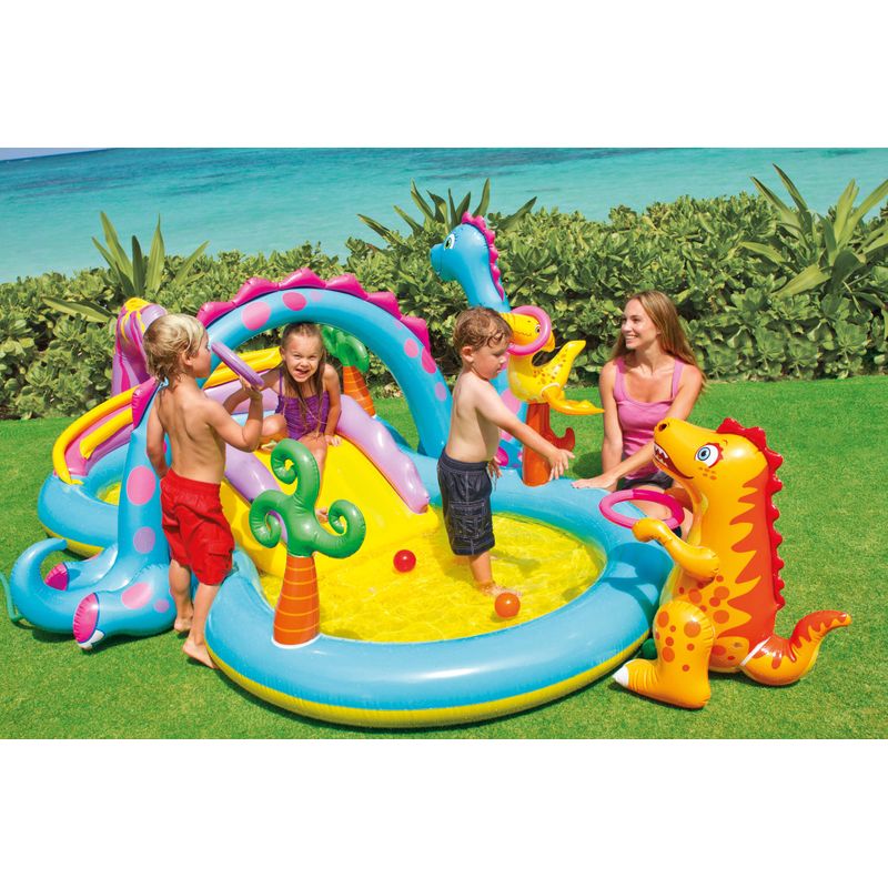 Casa si Gradina - Gradina si terasa - Piscine si accesorii - Piscine copii - Piscina gonflabila copii Intex 57135 Dino, tobogan si pulverizator de apa KID402505 - Infinity.ro