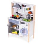 Jucarii, Copii si Bebe - Jucarii si jocuri - Jucarii de rol - Bucatarii copii - Bucatarie copii Ecotoys, lemn, cuptor, masina de spalat, 5 accesorii, multicolor KID003839 - Infinity.ro