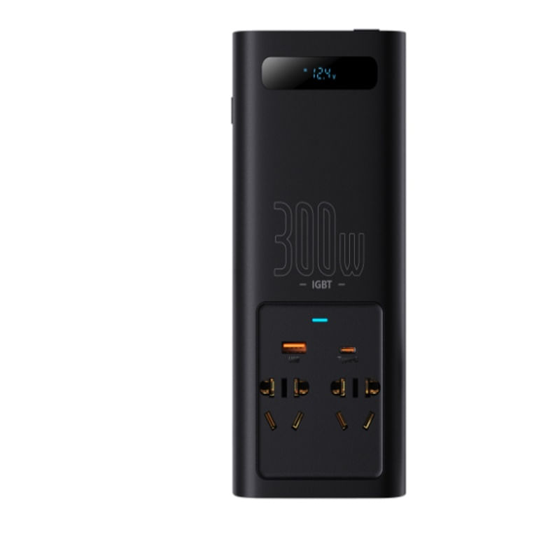 Auto si Moto - Reparatii si depanare - Invertoare auto - INVERTOR auto Baseus "CGNB010101", 300W, 220V, USB Type-C, 12V, negru - Infinity.ro