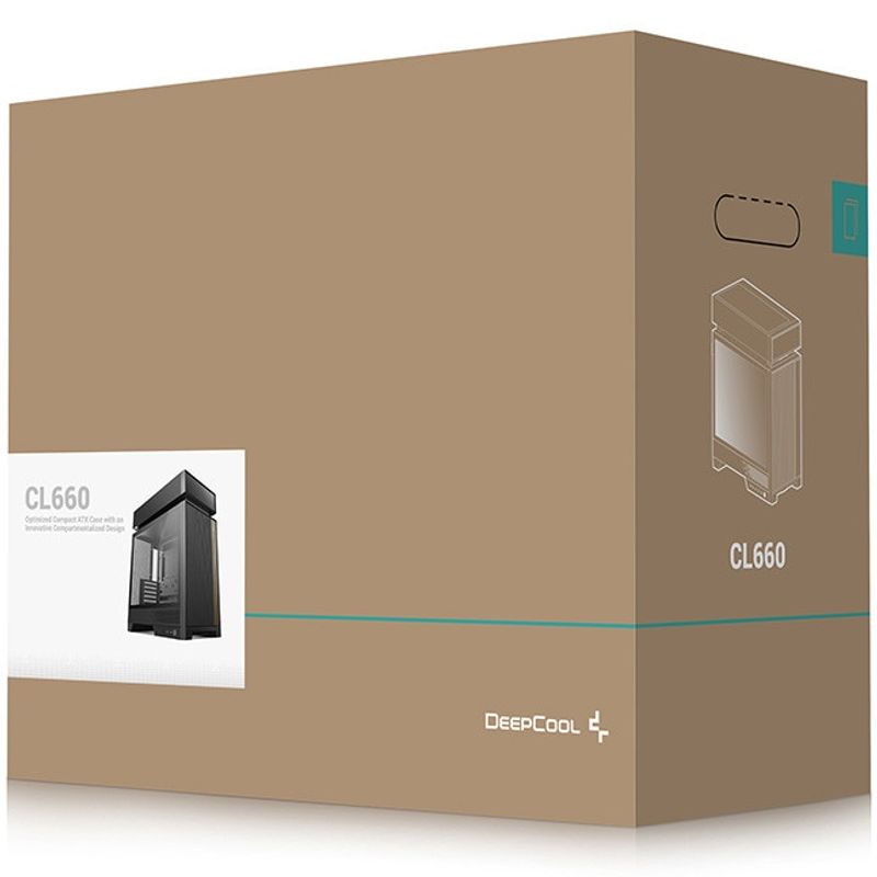 PC, gaming si accesorii - Componente PC - Componente - Carcase PC si server - Carcasa DeepCool CL6600, sticla securizata, RGB, neagra, 534x458x235mm, 5 ventilatoare de 12cm - Infinity.ro