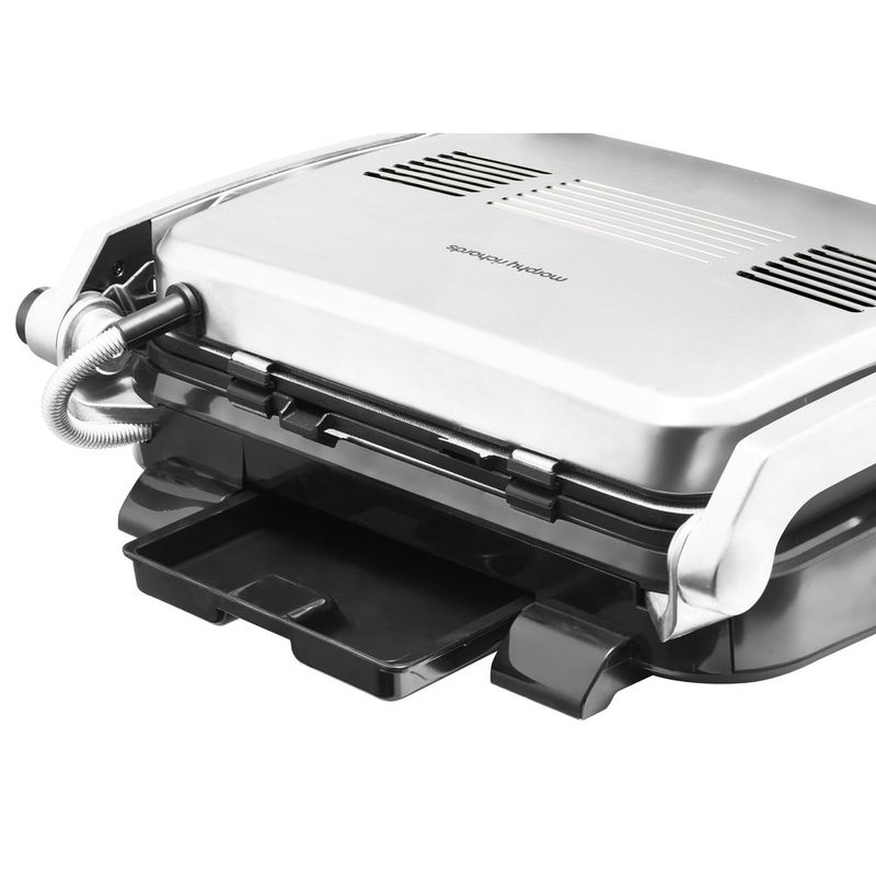 Electronice si Electrocasnice - Electrocasnice bucatarie - Aparate de gatit & desert - Gratare electrice - Grill electric Morphy Richards MGS1001, 1800W, argintiu - Infinity.ro