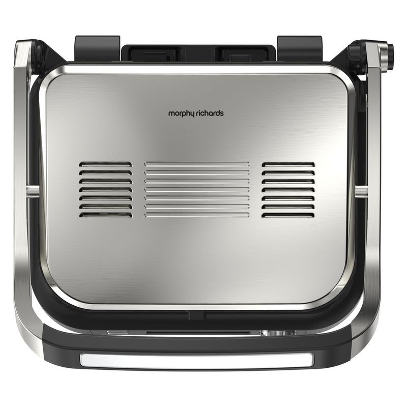Electronice si Electrocasnice - Electrocasnice bucatarie - Aparate de gatit & desert - Gratare electrice - Grill electric Morphy Richards MGS1001, 1800W, argintiu - Infinity.ro