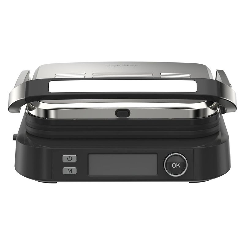 Electronice si Electrocasnice - Electrocasnice bucatarie - Aparate de gatit & desert - Gratare electrice - Grill electric Morphy Richards MGS1001, 1800W, argintiu - Infinity.ro