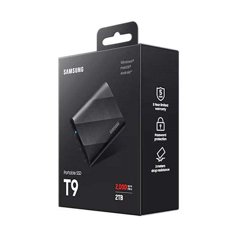 PC, gaming si accesorii - Periferice PC - SSD-uri externe - SSD extern Samsung T9 Black, 2TB, USB 3.2, Black - Infinity.ro