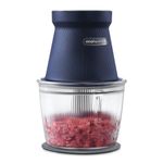 Electronice si Electrocasnice - Electrocasnice bucatarie - Mixere, tocatoare & roboti de bucatarie - Blendere si mini tocatoare - Tocator fara fir Morphy Richards MFP2001, 200 W, 1 l Albastru - Infinity.ro