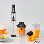 Electronice si Electrocasnice - Electrocasnice bucatarie - Mixere, tocatoare & roboti de bucatarie - Blendere si mini tocatoare - Set blender vertical UFESA ECLIPSE MAX, 1500 W, negru, cu suport ustensile, metal - Infinity.ro