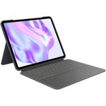 Laptop, Telefoane si Tablete - Tablete si accesorii tablete - Accesorii Tablete - Alte accesorii tablete - Husa cu tastatura iluminata pentru tableta, Logitech, Combo Touch, grafit, 13 inch, compatibil cu iPad - Infinity.ro