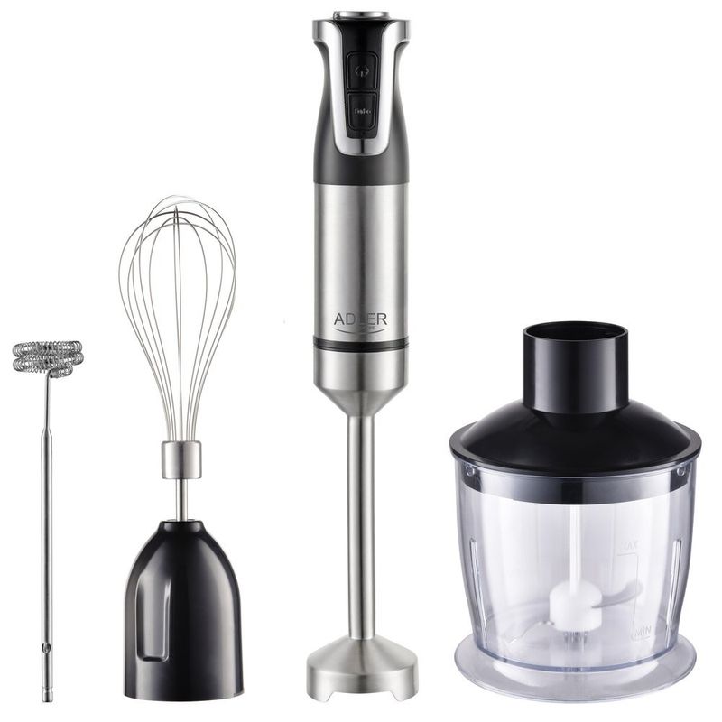 Electronice si Electrocasnice - Electrocasnice bucatarie - Mixere, tocatoare & roboti de bucatarie - Blendere si mini tocatoare - Blender Vertical 5 in 1 Adler AD4627B, 1500W, 20 Viteze, Functie Turbo, Negru - Infinity.ro