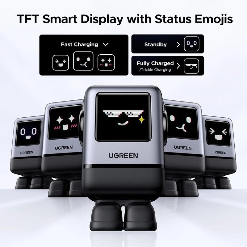 Laptop, Telefoane si Tablete - Telefoane mobile si accesorii - Accesorii Telefoane - Incarcatoare telefoane - Incarcator de retea UGREEN Uno 100W, GaN Fast Charger, 1x USB-A, 3x USB-C, Negru Gri - Infinity.ro