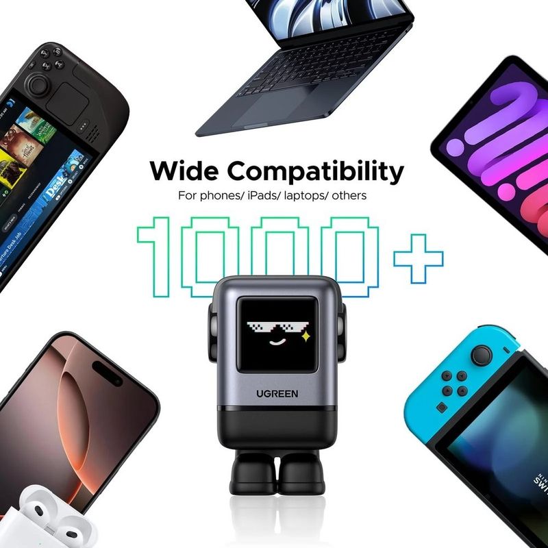 Laptop, Telefoane si Tablete - Telefoane mobile si accesorii - Accesorii Telefoane - Incarcatoare telefoane - Incarcator de retea UGREEN Uno 100W, GaN Fast Charger, 1x USB-A, 3x USB-C, Negru Gri - Infinity.ro