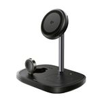 Laptop, Telefoane si Tablete - Telefoane mobile si accesorii - Accesorii Telefoane - Incarcatoare telefoane - Baseus EnerFill FS41 Suport de incarcare wireless 3-in-1, 22,5W, negru + cablu USB Type-C, 1m - Infinity.ro