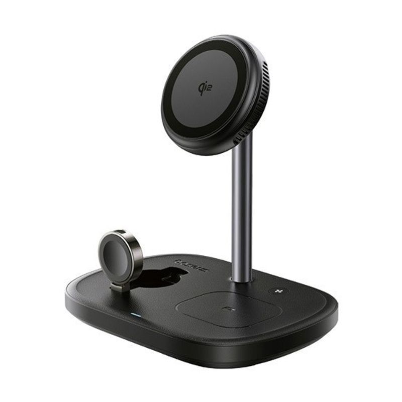 Laptop, Telefoane si Tablete - Telefoane mobile si accesorii - Accesorii Telefoane - Incarcatoare telefoane - Baseus EnerFill FS41 Suport de incarcare wireless 3-in-1, 22,5W, negru + cablu USB Type-C, 1m - Infinity.ro
