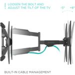 TV, Audio-Video si Foto - Accesorii TV si audio - Suporturi TV - Suport TV universal, NP47, Onkron, 40 "-75" inch, VESA 200x200-400x400 mm, Pivotant, Inclinat, Negru - Infinity.ro