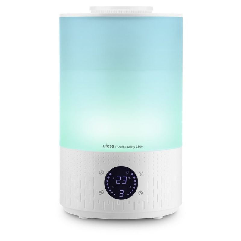 Electronice si Electrocasnice - Climatizare si sisteme de incalzire - Aparate filtrare aer - Umidificatoare - Umidificator UFESA Misty 2800, Rezervor 2.8 Litri, 25W, alb - Infinity.ro