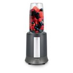 Electronice si Electrocasnice - Electrocasnice bucatarie - Mixere, tocatoare & roboti de bucatarie - Blendere si mini tocatoare - Blender UFESA Nutrishake 1200W, 2 Recipiente Sport, Lame Inox, Negru/Argintiu - Infinity.ro