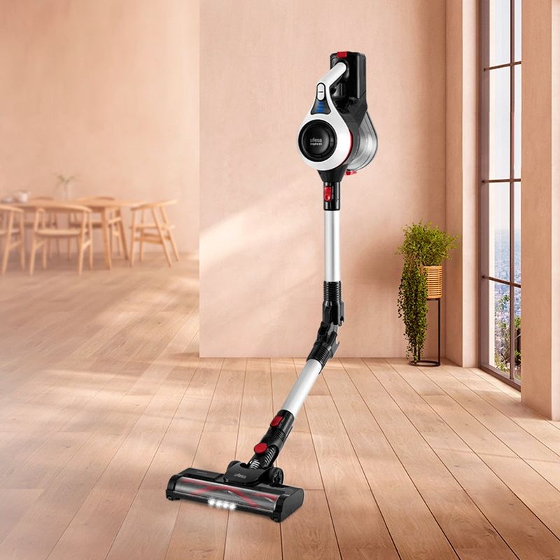 Electronice si Electrocasnice - Ingrijirea locuintei - Aspiratoare - Aspirator vertical Ufesa U3 fara sac alb-negru 40min autonomie - Infinity.ro