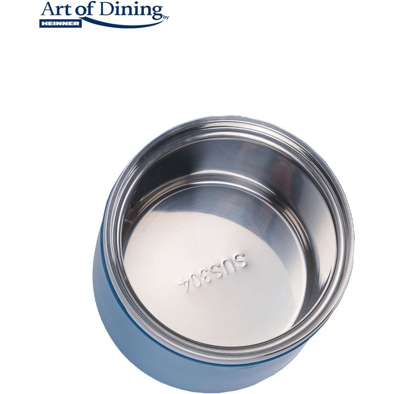 Casa si Gradina - Bucatarie si vesela - Organizare si depozitare bucatarie - Cutii alimentare - Caserola termica cu perete dublu Art of dining by Heinner Loca, inox, 600 ml, albastru - Infinity.ro