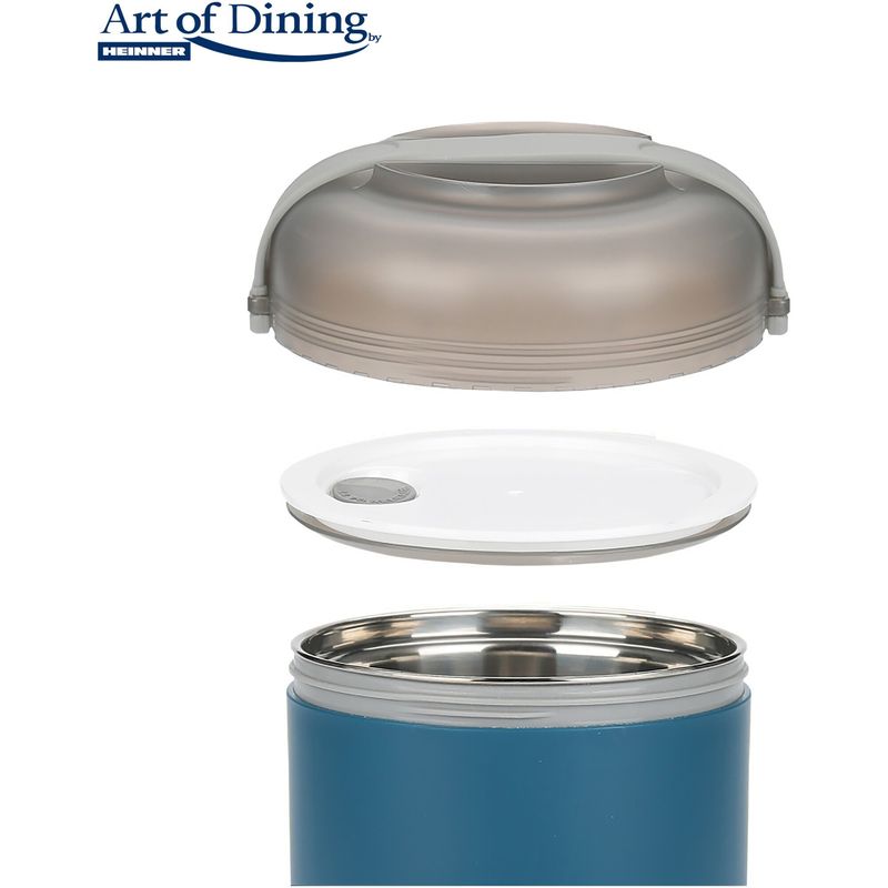 Casa si Gradina - Bucatarie si vesela - Organizare si depozitare bucatarie - Cutii alimentare - Caserola termica cu perete dublu Art of dining by Heinner Loca, inox, 600 ml, albastru - Infinity.ro