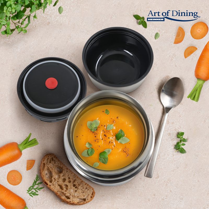 Casa si Gradina - Bucatarie si vesela - Organizare si depozitare bucatarie - Cutii alimentare - Caserola termica cu perete dublu Art of dining by Heinner, inox, 500 ml - Infinity.ro