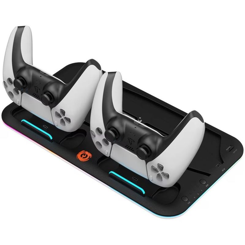 PC, gaming si accesorii - Gaming - Accesorii gaming - Accesorii console gaming - Suport de racire multifunctional Canyon CS-5 pentru Playstation 5, negru, RGB - Infinity.ro