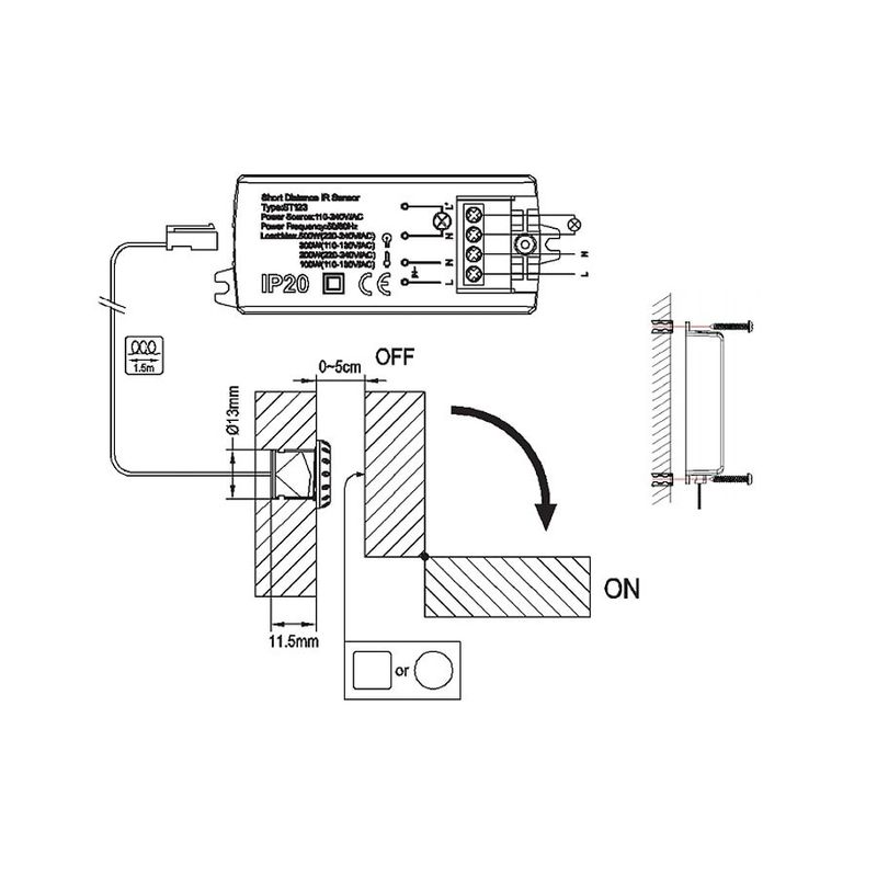 Casa si Gradina - Electrice - Smart Home - Centrale si module smart home - Senzor PIR pentru usa MCE135, detector infrarosu, LED roz - Infinity.ro