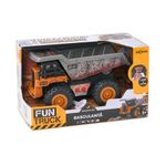 Jucarii, Copii si Bebe - Jucarii si jocuri - Vehicule si jucarii cu telecomanda - Utilaje constructie de jucarie - Basculanta de jucarie FUN TRUCK, Momki, cu lumini si sunete, negru+portocaliu+gri, 3ani+ - Infinity.ro